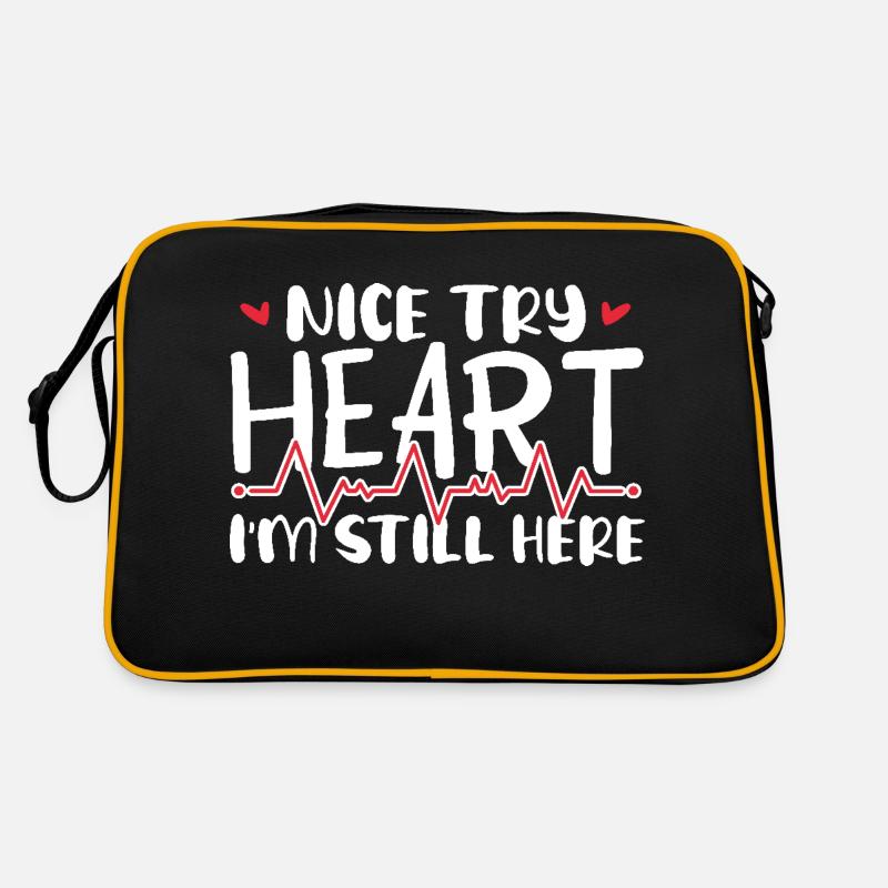 Nice Try Heart I'm Still Here Cardiological Retro Tasche