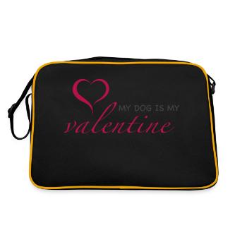 My Dog Is My Valentine - Retro Bag - black/gold - Back