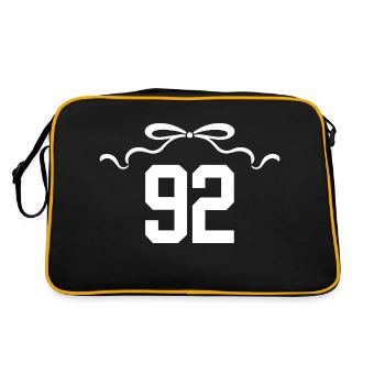 Numéro 92 noeud - 92e anniversaire - Sac Retro - noir/or - Dos