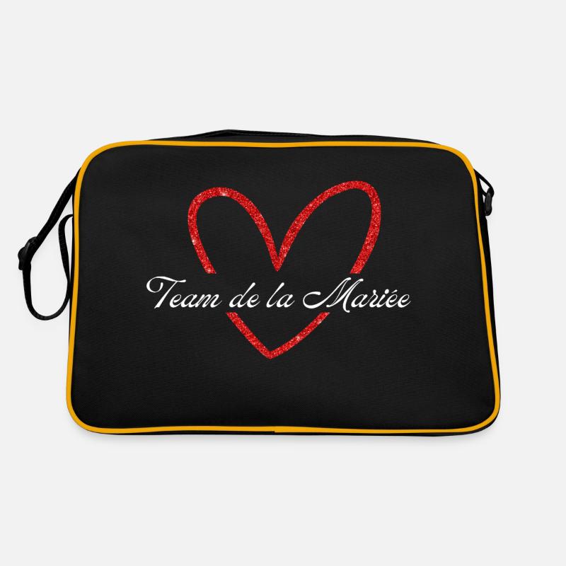 Red Heart Glitter Bride Team Retro Bag