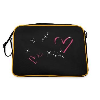 Cadre à paillettes coeurs - Sac Retro - noir/or - Dos