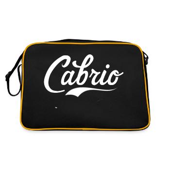 Convertible Saying Retro Font Vintage Style Car - Retro Bag - black/gold - Back