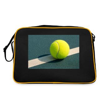 Sport - Balle de tennis - Sac Retro - noir/or - Dos
