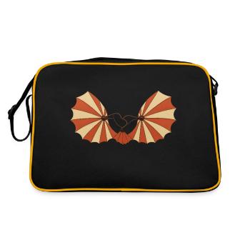 Flügel Schneider von Ulm - Retro Tasche - Schwarz/Gold - Hinten