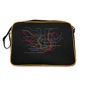 Tokyo Subway Map - Retro Bag - black/gold - Back