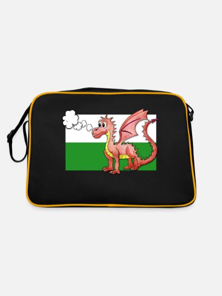 Puffing Welsh Dragon - Gregory - Retro Bag - black/gold - Back