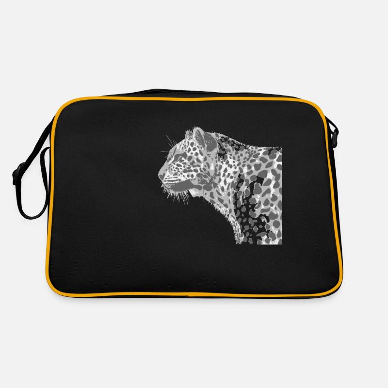 leopard - Retro Tasche - Schwarz/Gold