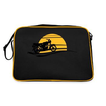 Fahrzeug - Simson Sonne - Retro Tasche - Schwarz/Gold - Hinten