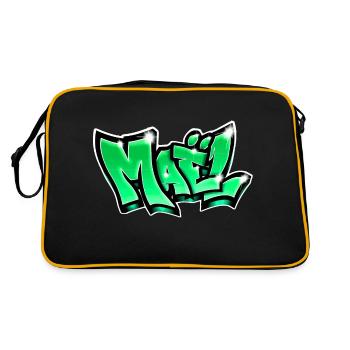 Graffiti Name Maël - Sac Retro - noir/or - Dos