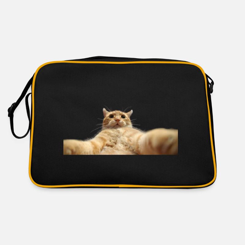 Selfie-Chat - Retro Tasche - Schwarz/Gold