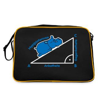 Mathematics Humor Hypotenuse - Retro Bag - black/gold - Back
