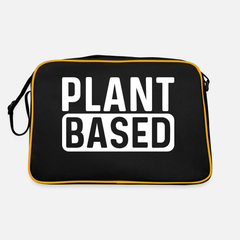 Plant based - Retro Bag - black/gold