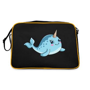 narwhal - Retro Bag - black/gold - Back