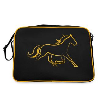 trotter - Retro Bag - black/gold - Back