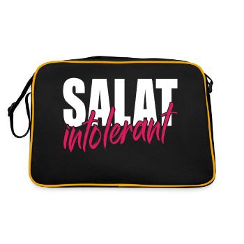 Salat Intolerant - Retro Tasche - Schwarz/Gold - Hinten