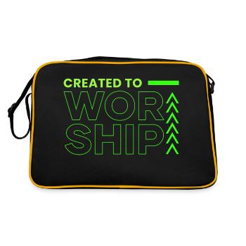 Created to Worship - Retro Bag - black/gold - Back