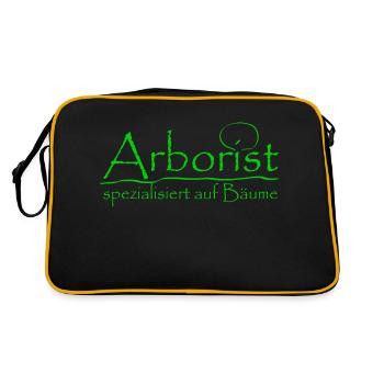 Arborist - spezialisiert auf Bäume - Retro Tasche - Schwarz/Gold - Hinten