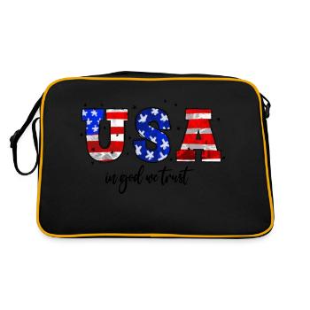 USA In God We Trust - Retro Bag - black/gold - Back
