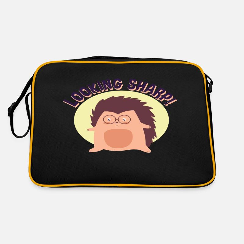 Looking Sharp Süsser Igel mit Brille Retro Tasche