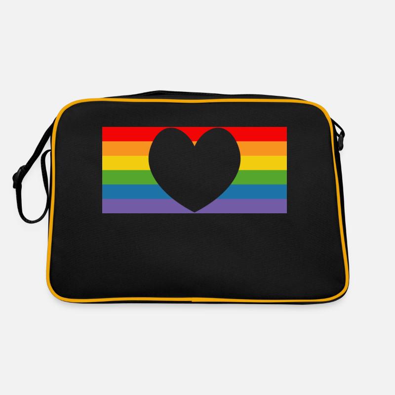 pride regenbogen flag Retro Tasche