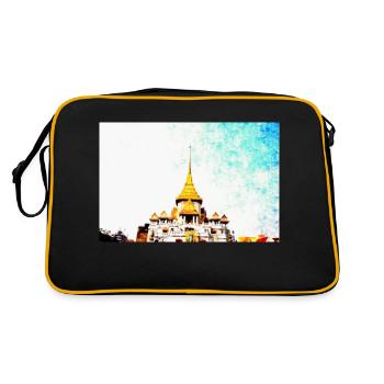 Temples in Thailand - Retro Bag - black/gold - Back