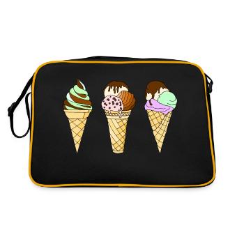 Eis - Retro Tasche - Schwarz/Gold - Hinten