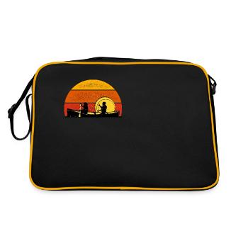 kayak vintage canoë retro - Sac Retro - noir/or - Dos
