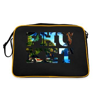 Phuket - Retro Bag - black/gold - Back