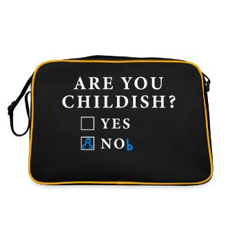 Are you CHILDISH? Are you CHILDISH? - Retro Bag - black/gold - Back