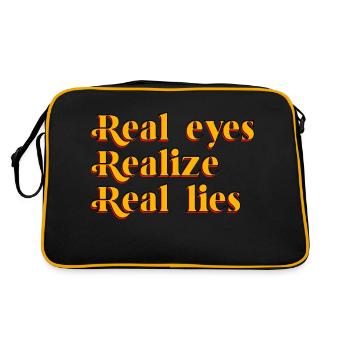 Real Eyes Realize Real Lies - Retro Bag - black/gold - Back