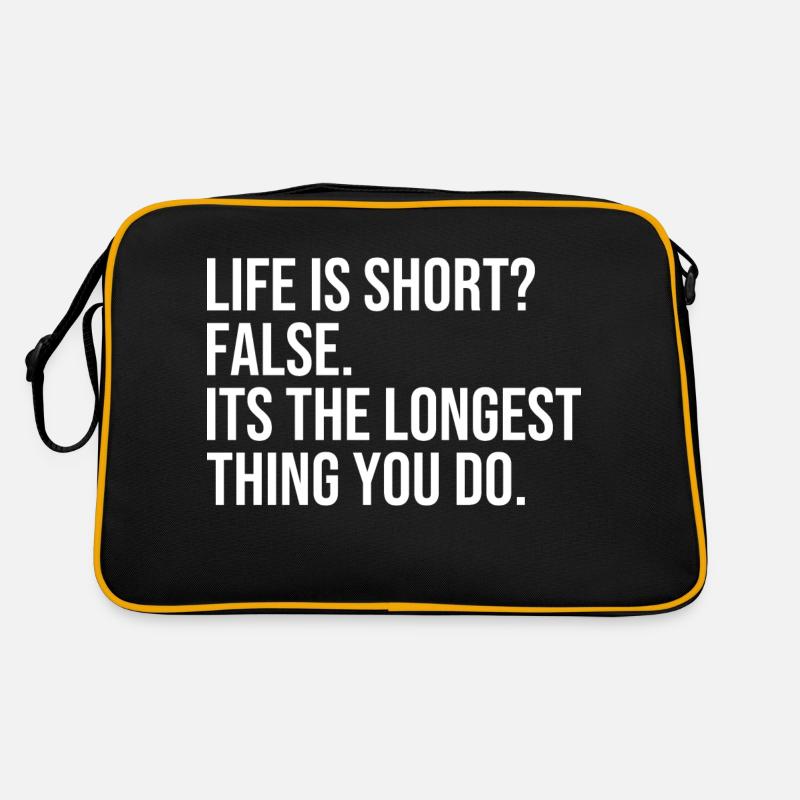 Inspiration Motivation Positiv Leben Lebenszeit Retro Tasche