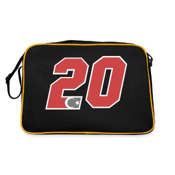 Denizli - Retro Tasche - Schwarz/Gold - Hinten