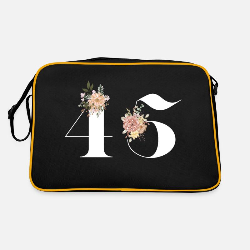 45e anniversaire fleuris (Cadeau de 45 ans) Sac Retro