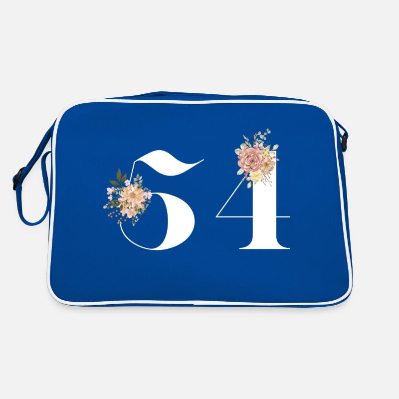 54e anniversaire fleuris (Cadeau de 54 ans) Sac Retro