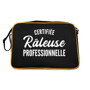 certifiée râleuse professionnelle - humour râleuse - Sac Retro - noir/or - Dos