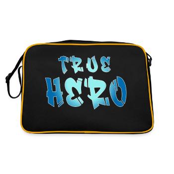 WAHRER HELD - TRUE HERO - Retro Bag - black/gold - Back