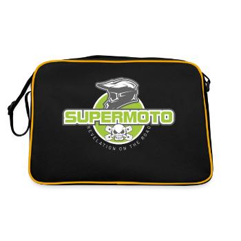 SUPER MOTO Monkey Helmet - Retro Bag - black/gold - Back