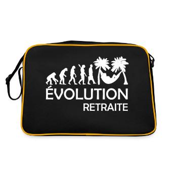 Évolution retraite / humour retraité - Sac Retro - noir/or - Dos