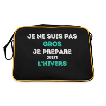 Groß? Nein! - Sonderedition - Modernes Design - Retro Tasche - Schwarz/Gold - Hinten