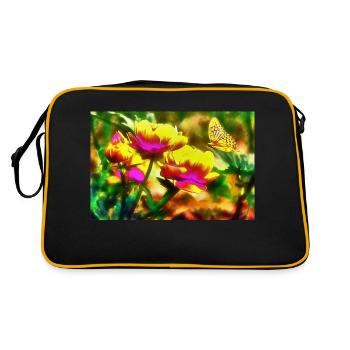 flowers - Retro Bag - black/gold - Back