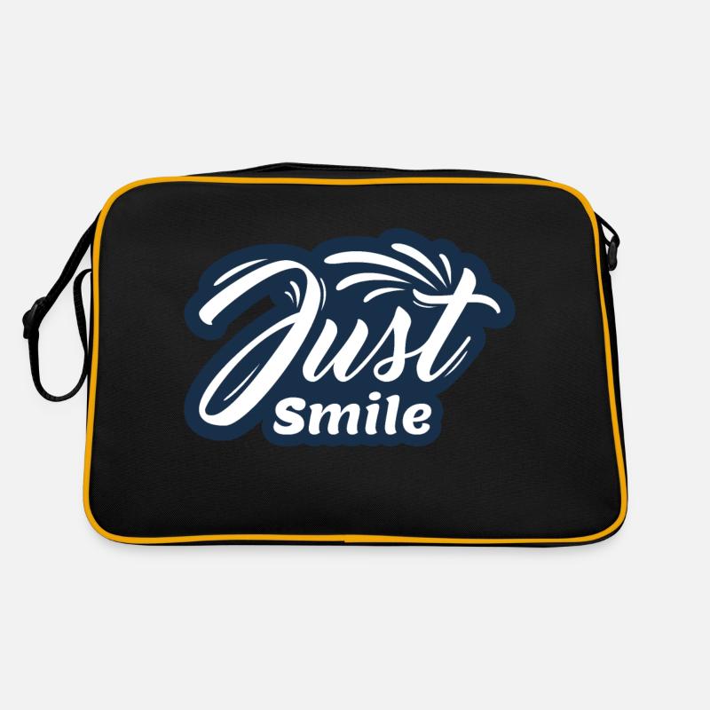 Einfach lächeln Retro Tasche