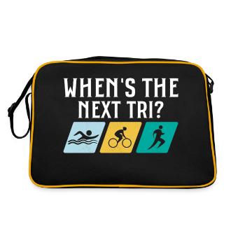 When's the next Tri? Triathlete Triathlon - Retro Bag - black/gold - Back