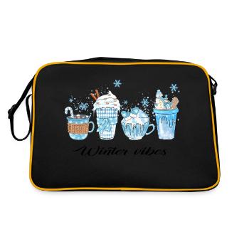 Winter Vibes - Retro Bag - black/gold - Back