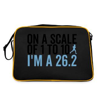 Sur une échelle de 1 à 10, je suis un 26,2 - Sac Retro - noir/or - Dos