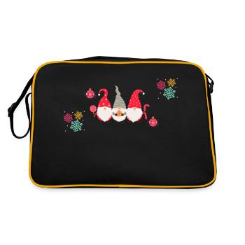 Christmas Gnomes - Retro Bag - black/gold - Back