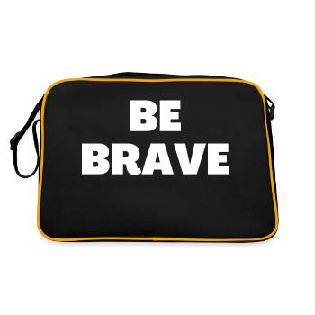Be Brave - Christian Quotes - Retro Bag - black/gold - Back