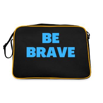 Be Brave - Christian Quotes - Retro Bag - black/gold - Back