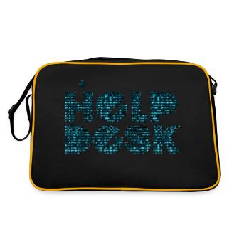 helpdesk IT support geek computer computer geek - Retro Bag - black/gold - Back