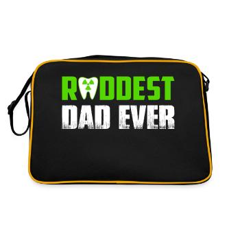 Raddest Dad Ever Radiology X-Ray Rad Tech - Retro Tasche - Schwarz/Gold - Hinten