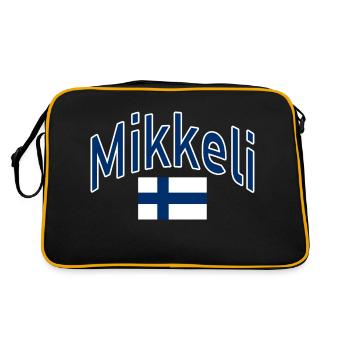 Mikkeli Drapeau finlandais - Sac Retro - noir/or - Dos
